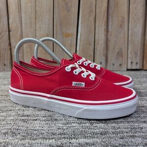 Vans Authentic in Red Canvas Size 6.5 Women/5 Men